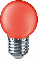 Лампа светодиодная Navigator NLL-G45-1-230-G-E27 Шар Е27 220В 1Вт красный картинка 